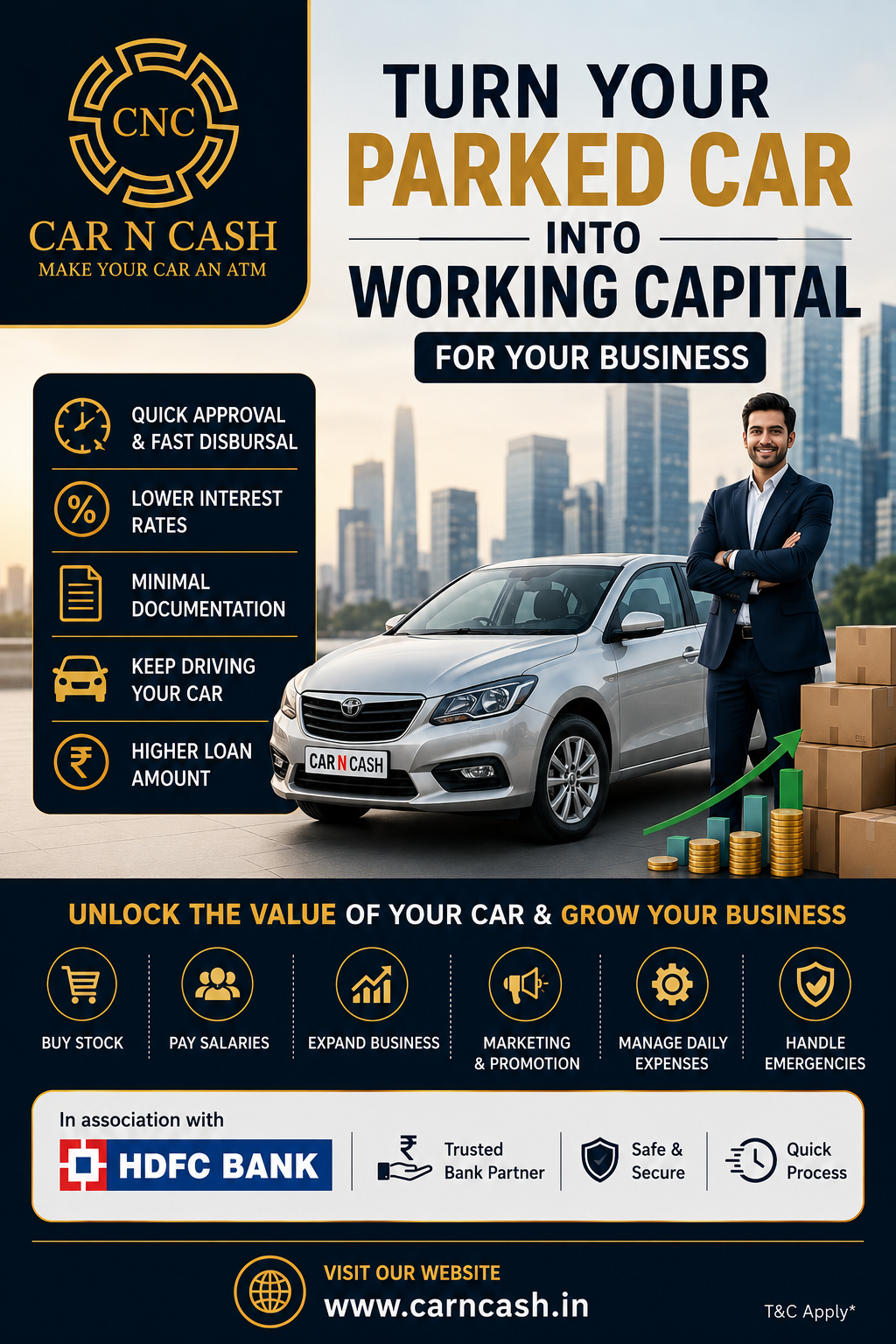 Turn Your Parked Car Into Working Capital for Your Business